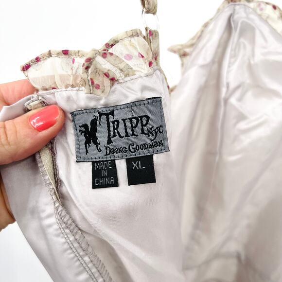 TRIPP NYC Sleeveless Chiffon Ruffle Mini Dress Women's Size XL - Picture 8 of 8